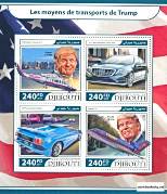 *Známky Džibutsko 2017 Trumpove vozidlá hárček MNH - Kliknutím na obrázok zatvorte -